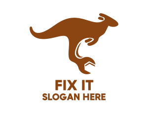 Mechanical Fix Kangaroo logo design