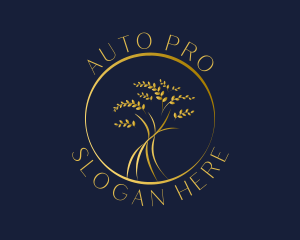 Gold Tree Leaves logo