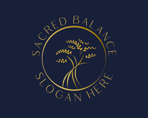 Gold Tree Leaves logo design