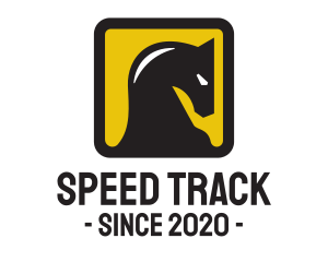 Yellow Square Horse  logo
