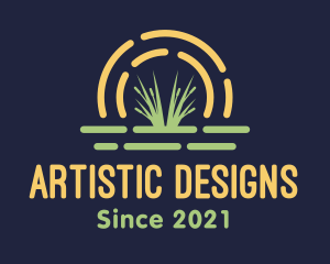 Wild Grass Sunset logo design