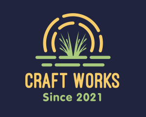 Wild Grass Sunset logo design