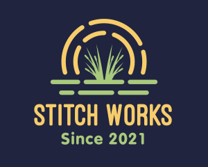 Wild Grass Sunset logo design