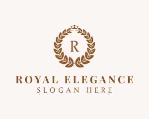 Royal Crest Wreath logo design