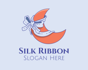 Crescent Moon Ribbon logo design