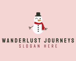 Christmas Cute Snowman Logo