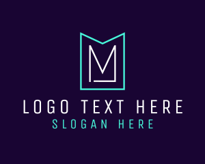 Modern Minimalist Letter M logo
