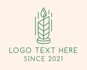 Organic Leaf Candle  logo