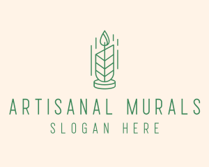 Organic Wax Candle  logo design