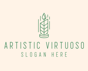 Organic Wax Candle  logo design