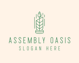 Organic Wax Candle  logo design