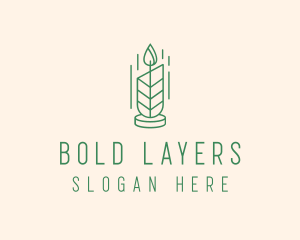 Organic Wax Candle  logo design