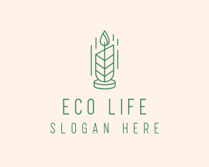 Organic Wax Candle  logo design