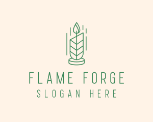 Organic Wax Candle  logo design