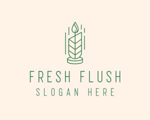 Organic Wax Candle  logo design