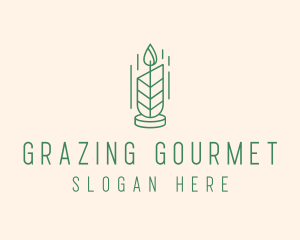 Organic Wax Candle  logo design