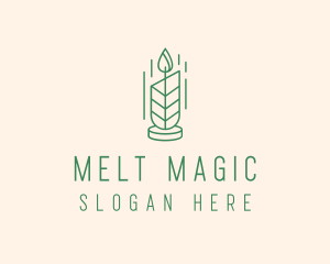 Organic Wax Candle  logo design