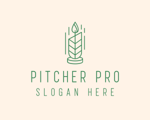 Organic Wax Candle  logo design