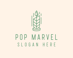 Organic Wax Candle  logo design