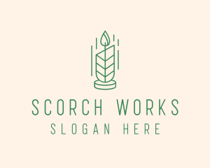 Organic Wax Candle  logo design