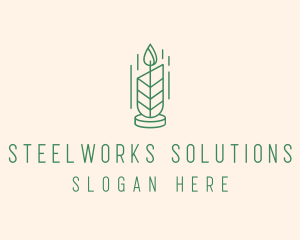 Organic Wax Candle  logo design