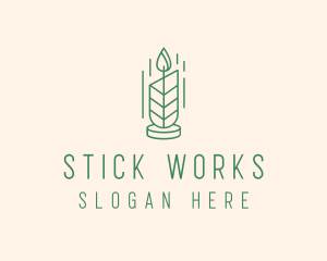 Organic Wax Candle  logo design