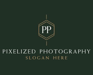 Luxury Hexagon Jewelry Boutique logo design