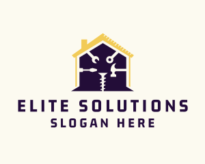 Home Renovation Construction Tools Logo