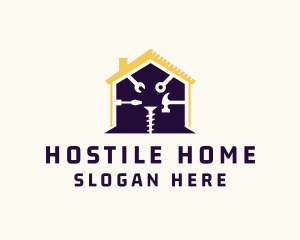 Home Renovation Construction Tools logo design