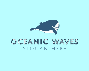 Aquatic Marine Whale logo