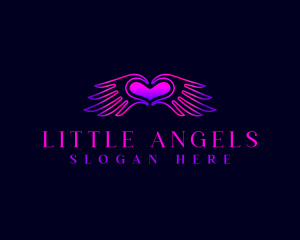 Love Heart Wings logo design