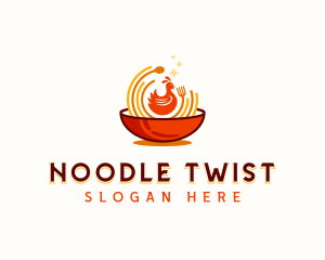 Chicken Asian Noodles logo design