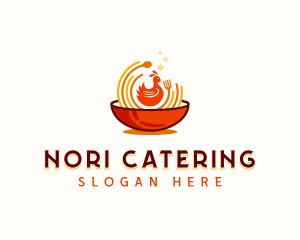 Chicken Asian Noodles logo design