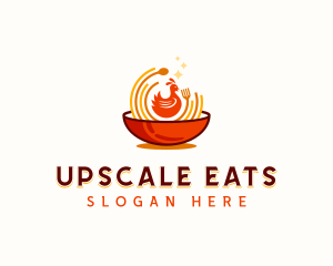 Chicken Asian Noodles logo design