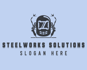 Welding Fabrication Welder logo design