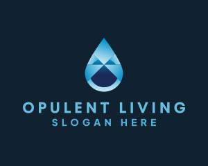 Liquid Water Drop Logo