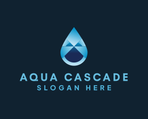 Liquid Water Drop logo design