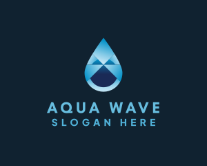 Liquid Water Drop logo design