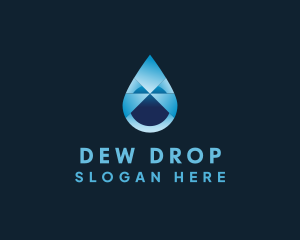 Liquid Water Drop logo design