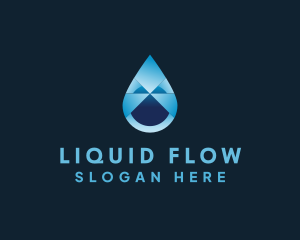 Liquid Water Drop logo design