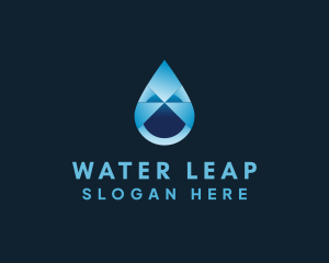 Liquid Water Drop logo design