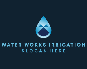 Liquid Water Drop logo design