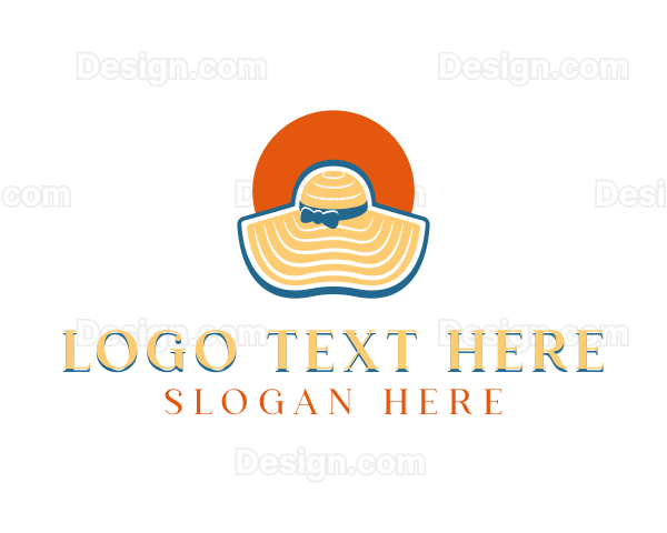 Sun Hat Fashion Logo