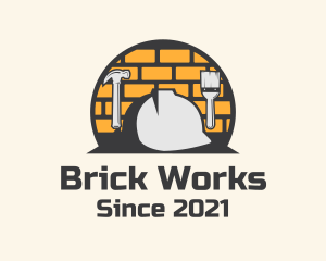 Brick Wall Construction logo design