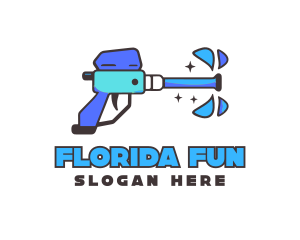 Toy Water Gun Splash logo design