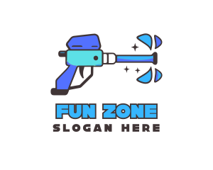 Toy Water Gun Splash logo design