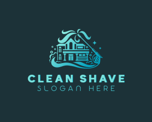 Home Pressure Washer Cleaning logo design