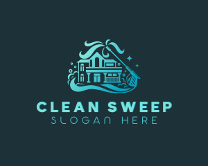 Home Pressure Washer Cleaning logo design