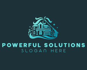 Home Pressure Washer Cleaning logo design