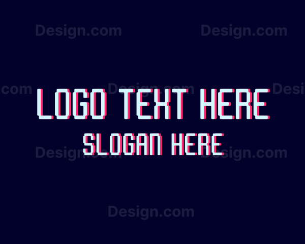 Digital Glitch Wordmark Logo